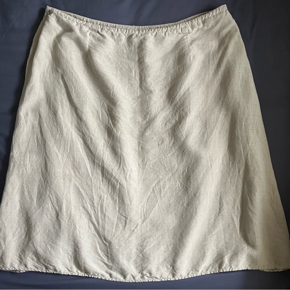 Van Heusen Linen Rose Embroidered Skirt - Picture 2 of 9